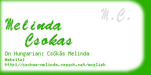 melinda csokas business card